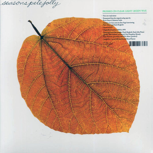 Pete Jolly - Seasons (green vinyl) (RTI press) [New Vinyl Record LP]
