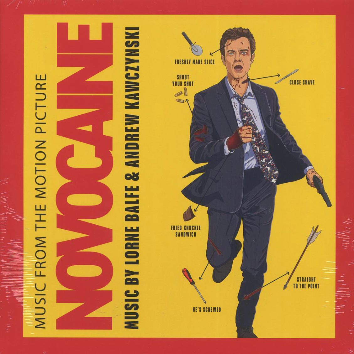 Lorne Balfe, Andrew Kawczynski - Novocaine: Music From The Motion Picture (ltd. 300 copies made) (red/yellow vinyl) [New Vinyl Record LP]