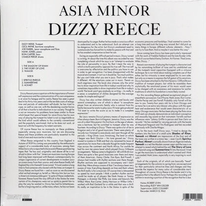 Dizzy Reece - Asia Minor [New Vinyl LP]