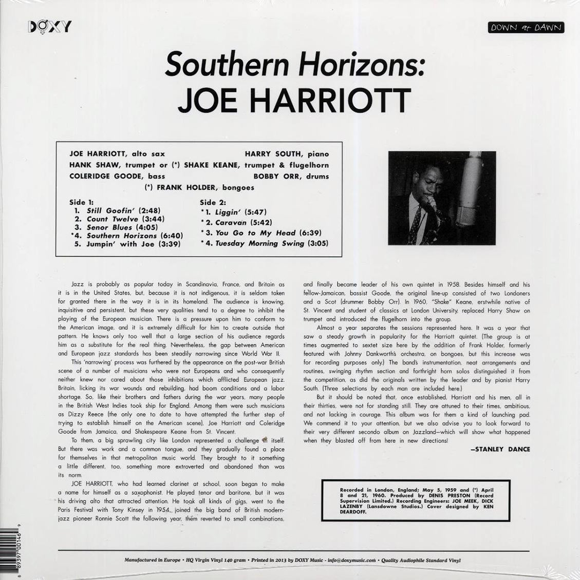Joe Harriott Quintet And Sextet - Southern Horizons [New Vinyl LP]