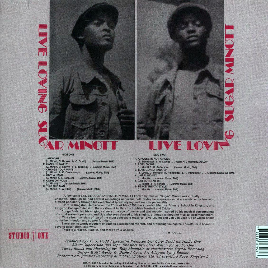Sugar Minott - Live Loving (+2 bonus tracks) [New Vinyl LP]