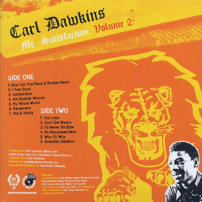 Carl Dawkins - Mr. Satisfaction Volume 2: 13 Hot Soulful Rocksteady & Reggae Tunes From 1966-1976 [New Vinyl LP]
