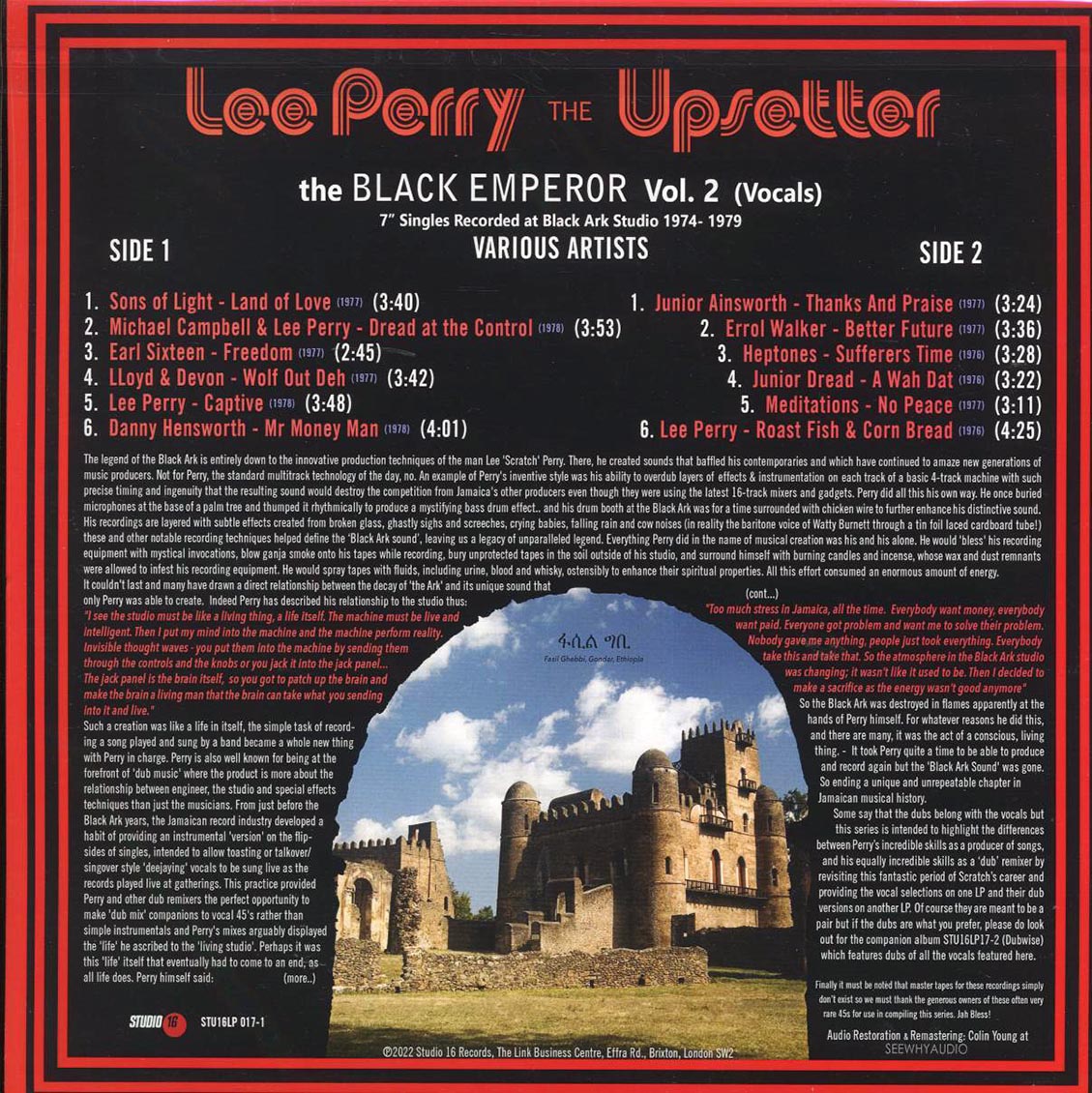 Lee Perry, Jr, Dread, Mikey Dread, Sons Of Light, Meditations, Etc. - The Black Emperor Volume 2 Vocals: 7" Singles Recorded At Black Ark Studio 1974-1979 [New Vinyl LP]