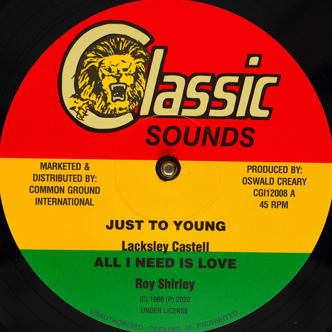 Lacksley Castell - Just Too Young; Roy Shirley - All I Need Is Love  /  Lascelles Douglas - Once Bitten [New Vinyl Record 12" Single]