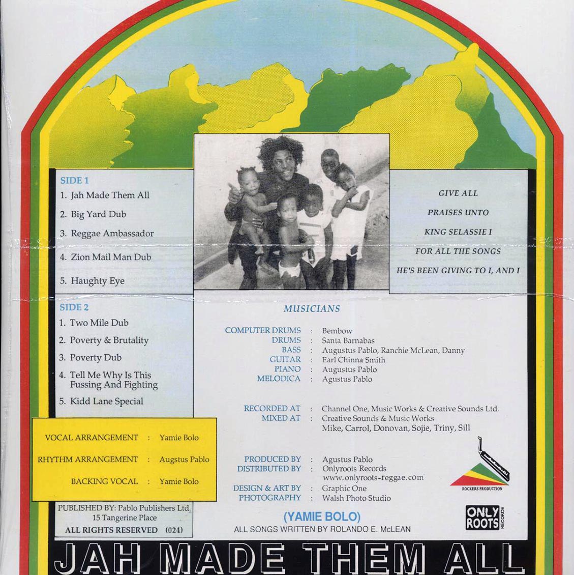 Yami Bolo - Jah Made Them All [New Vinyl LP]