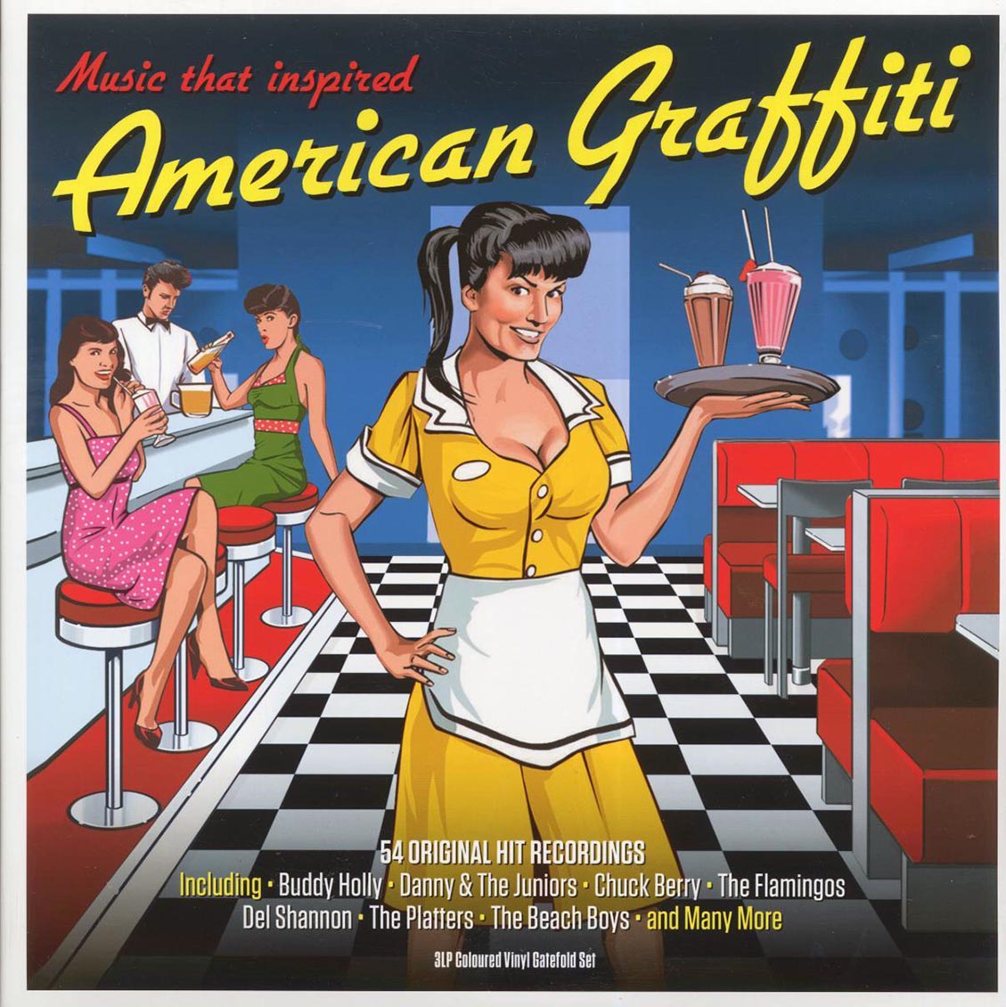 The Beach Boys, The Chiffons, Check Berry, Dion, Etc. - Music That Inspired American Graffiti (54 tracks) (3xLP) (red/yellow/blue vinyl) [New Vinyl Record LP]