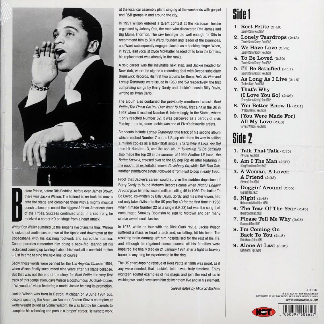 Jackie Wilson - Reet Petite: The Best Of Jackie Wilson (180g) [New Vinyl LP]