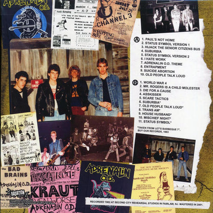 Adrenalin OD - The Barbeque Years: Rare & Unreleased 1982 Demos (ltd. ed.) (remastered) (orange vinyl) [New Vinyl LP]