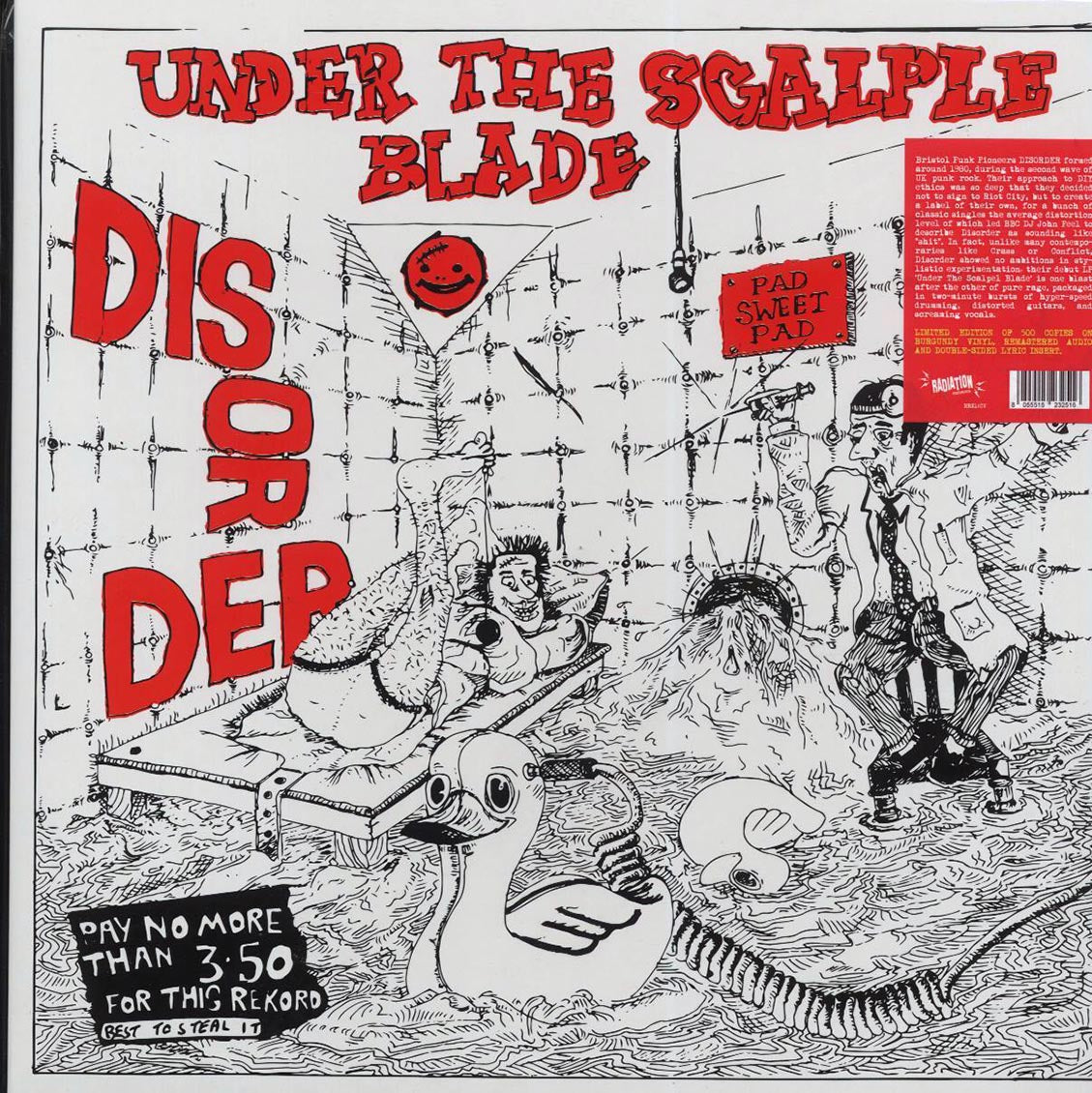 Disorder - Under The Scalple Blade (ltd. 500 copies made) (burgundy splatter vinyl) [New Vinyl Record LP]