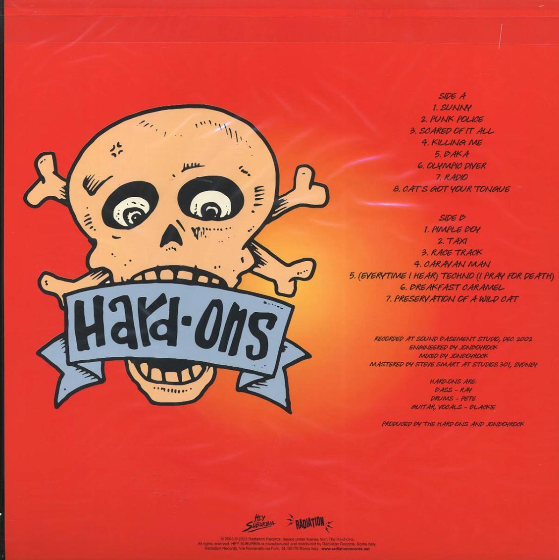 Hard-Ons - Very Exciting! (ltd. 500 copies made) (red vinyl) [New Vinyl LP]