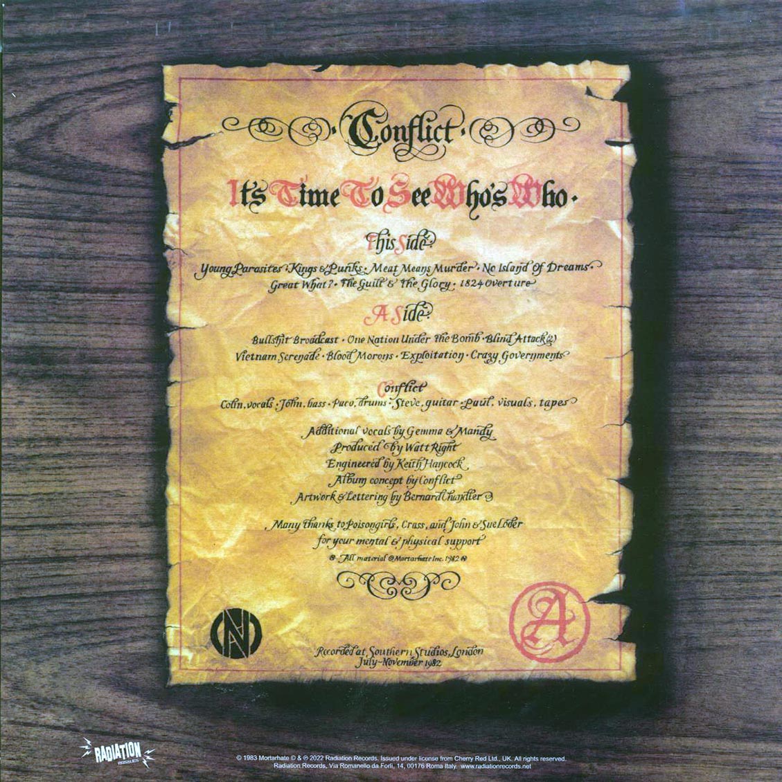 Conflict - It's Time To See Who's Who (ltd. 500 copies made) (orange vinyl) [New Vinyl LP]