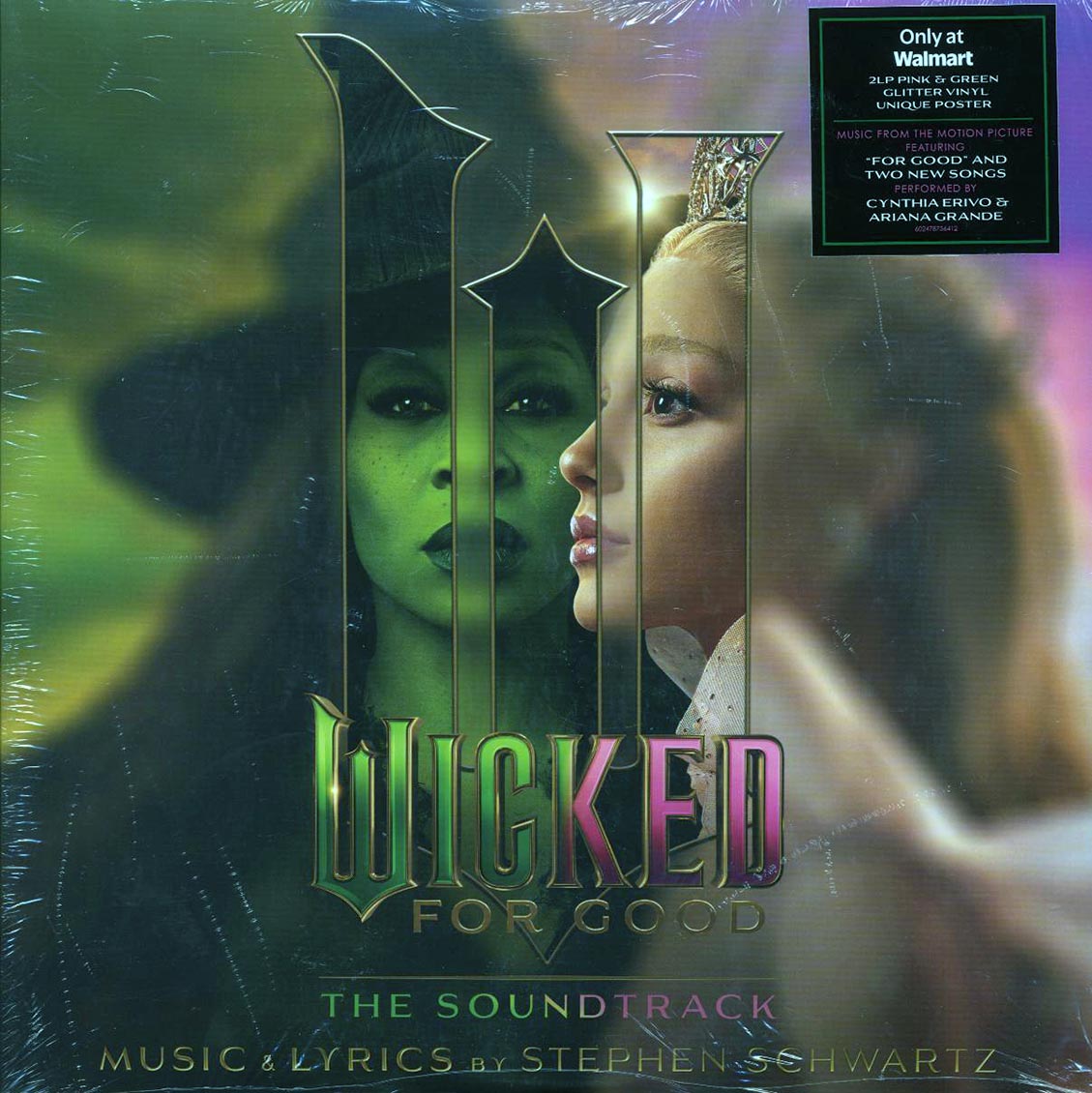 Stephen Schwartz, Cynthia Erivo, Ariana Grande, Etc. - Wicked: For Good The Soundtrack (+2 bonus tracks) (2xLP) (pink glitter/green glitter vinyl) [New Vinyl Record LP]