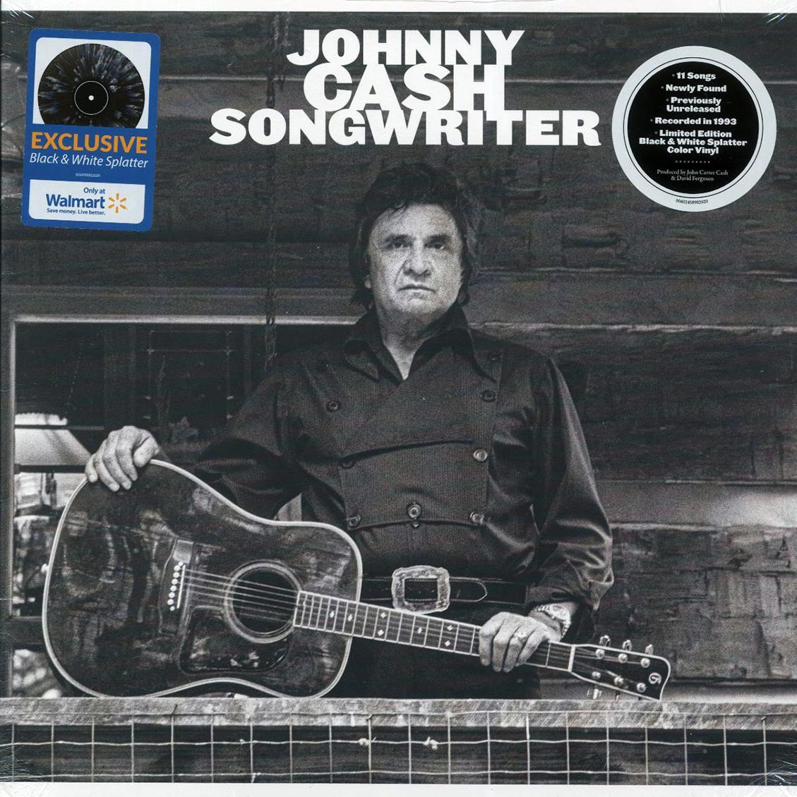 Johnny Cash - Songwriter (black/white splatter vinyl) [New Vinyl Record LP]