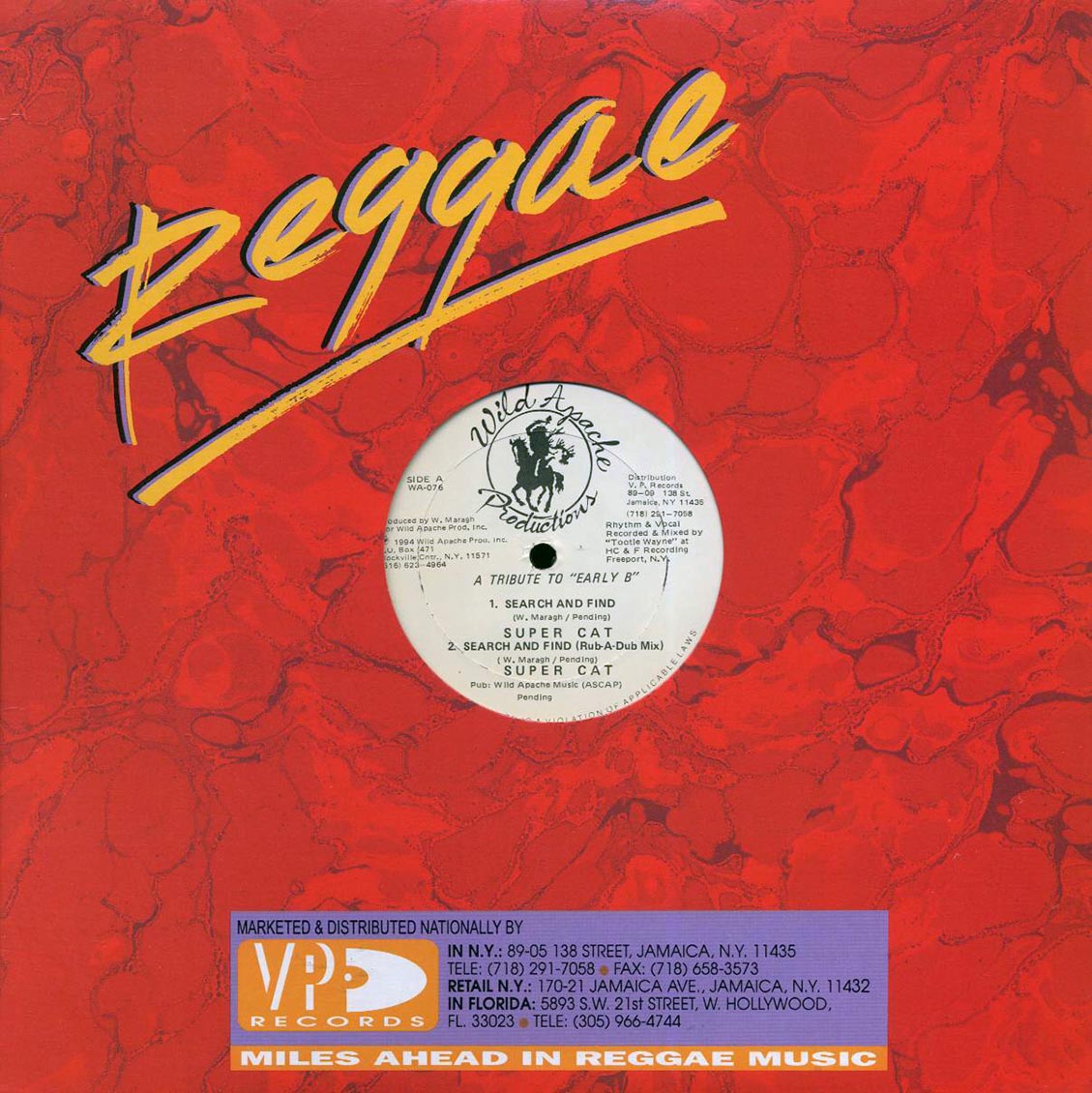 Supercat - Search And Find; Supercat - Search And Find (Rub A Dub Mix)  /  Supercat - Search And Find (Acapella); City Heat Band - Search And Find (Dub) [New Vinyl Record 12" Single]