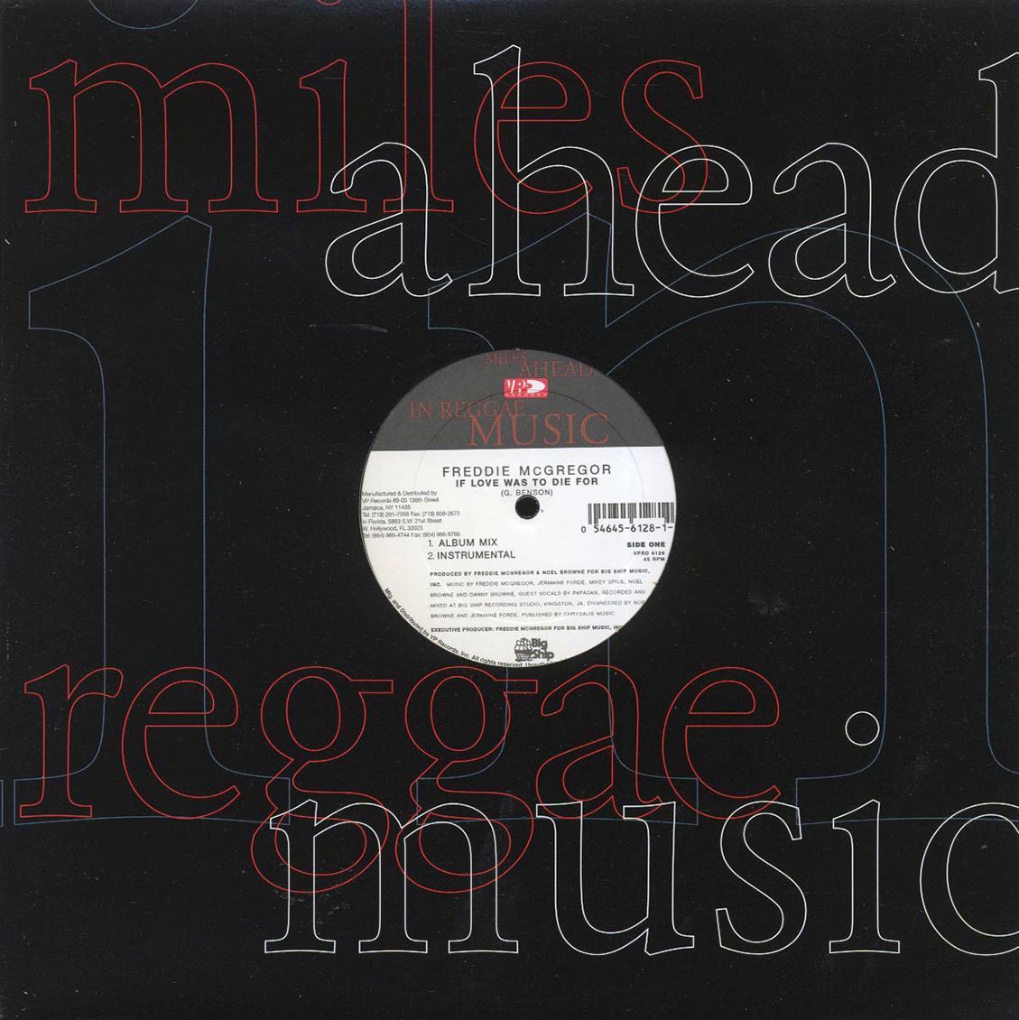 Freddie McGregor - If Love Was To Die For; Intrumental  /  Freddie McGregor - I Wish There Was A Way; Instrumental [New Vinyl Record 12" Single]