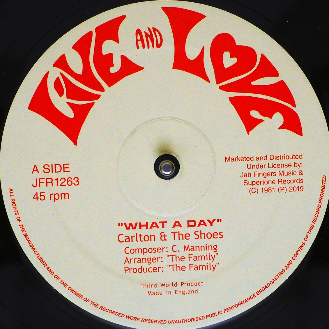 Carlton & The Shoes - What A Day (Extended Mix)  /  Version [New Vinyl Record 12" Single]