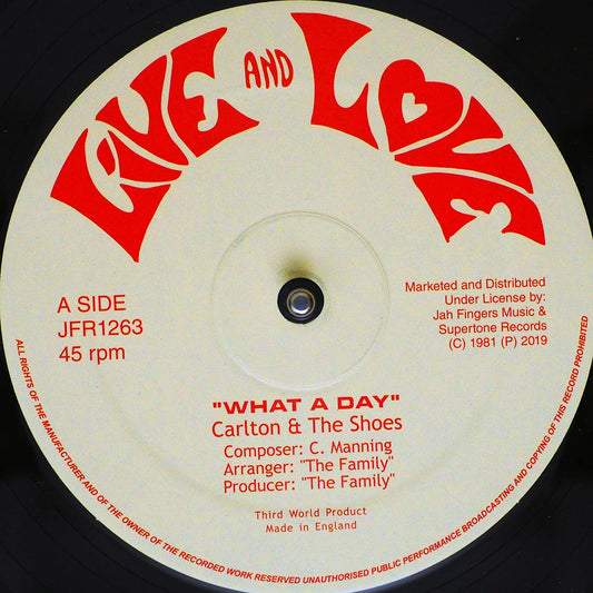 Carlton & The Shoes - What A Day (Extended Mix)  /  Version [New Vinyl Record 12" Single]