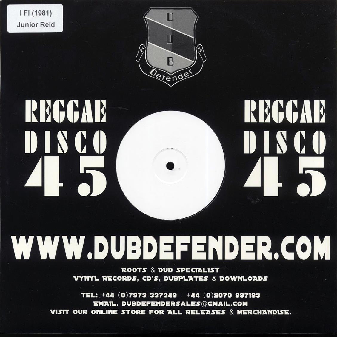 Jr. Reid - If I (Extended Mix)  /  If I Dub [New Vinyl Record 12" Single]