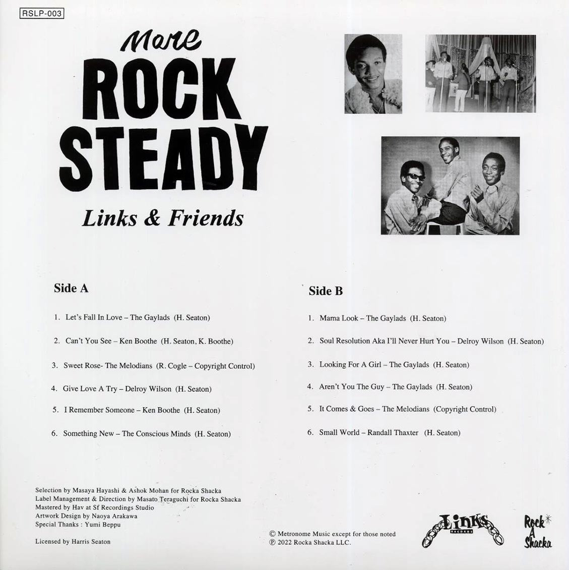 Gaylads, The Melodians, Ken Boothe, Delroy Wilson, Etc. - More Rock Steady: Links & Friends (Japan press) (180g) [New Vinyl LP]