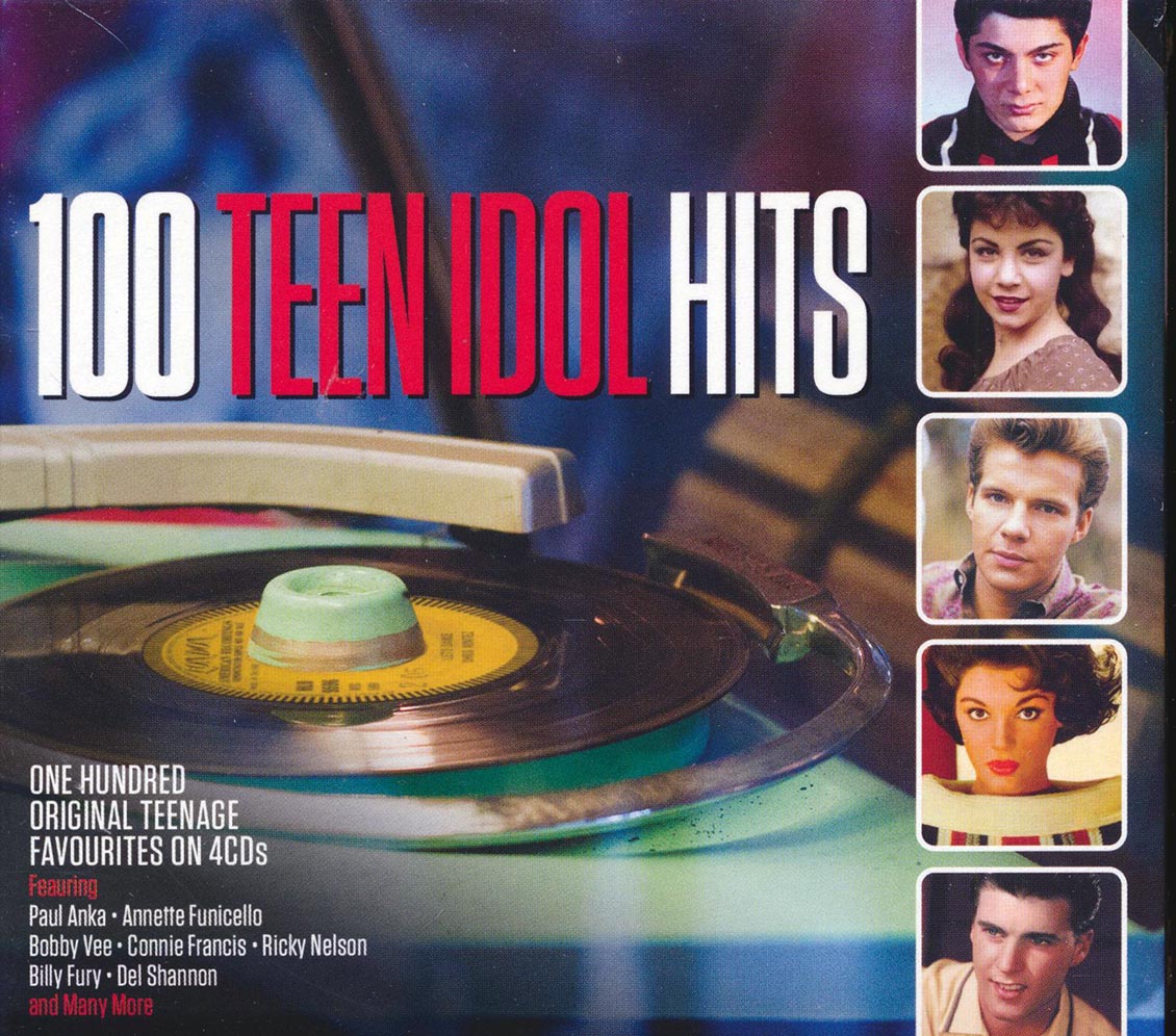 Paul Anka, Annette Funicello, Bobby Vee, Ricky Nelson, Billy Fury, Etc. - 100 Teen Idol Hits (100 tracks) (4xCD) (deluxe 4-fold digipak) [New CD]