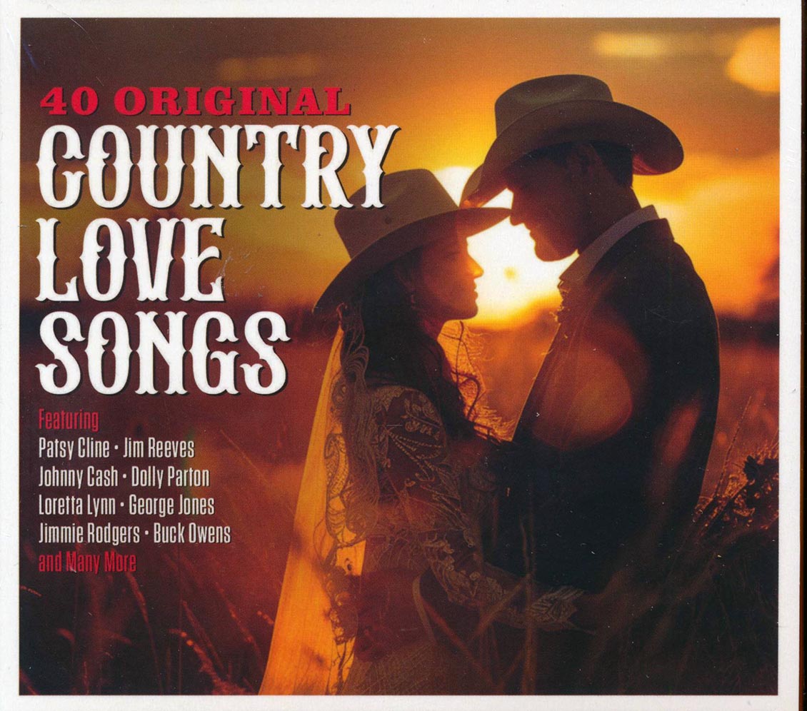 Patsy Cline, Jim Reeves, Johnny Cash, Dolly Parton, Loretta Lynn, Etc. - 40 Original Country Love Songs (40 tracks) (2xCD) [New CD]