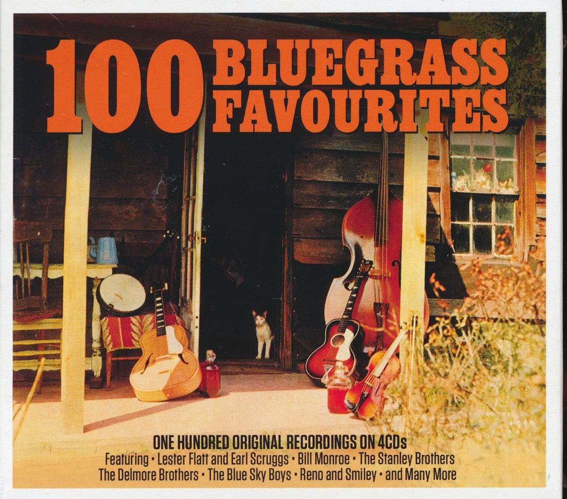 Bill Monroe, Flatt & Scruggs, The Stanley Brothers, Etc. - 100 Bluegrass Favourites (100 tracks) (4xCD) (deluxe 4-fold digipak) [New CD]