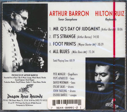 Arthur Barron, Hilton Ruiz - Arthur Barron Hilton Ruiz (Live At Rose's Bar & Music Lounge, Miami Beach) [New CD]