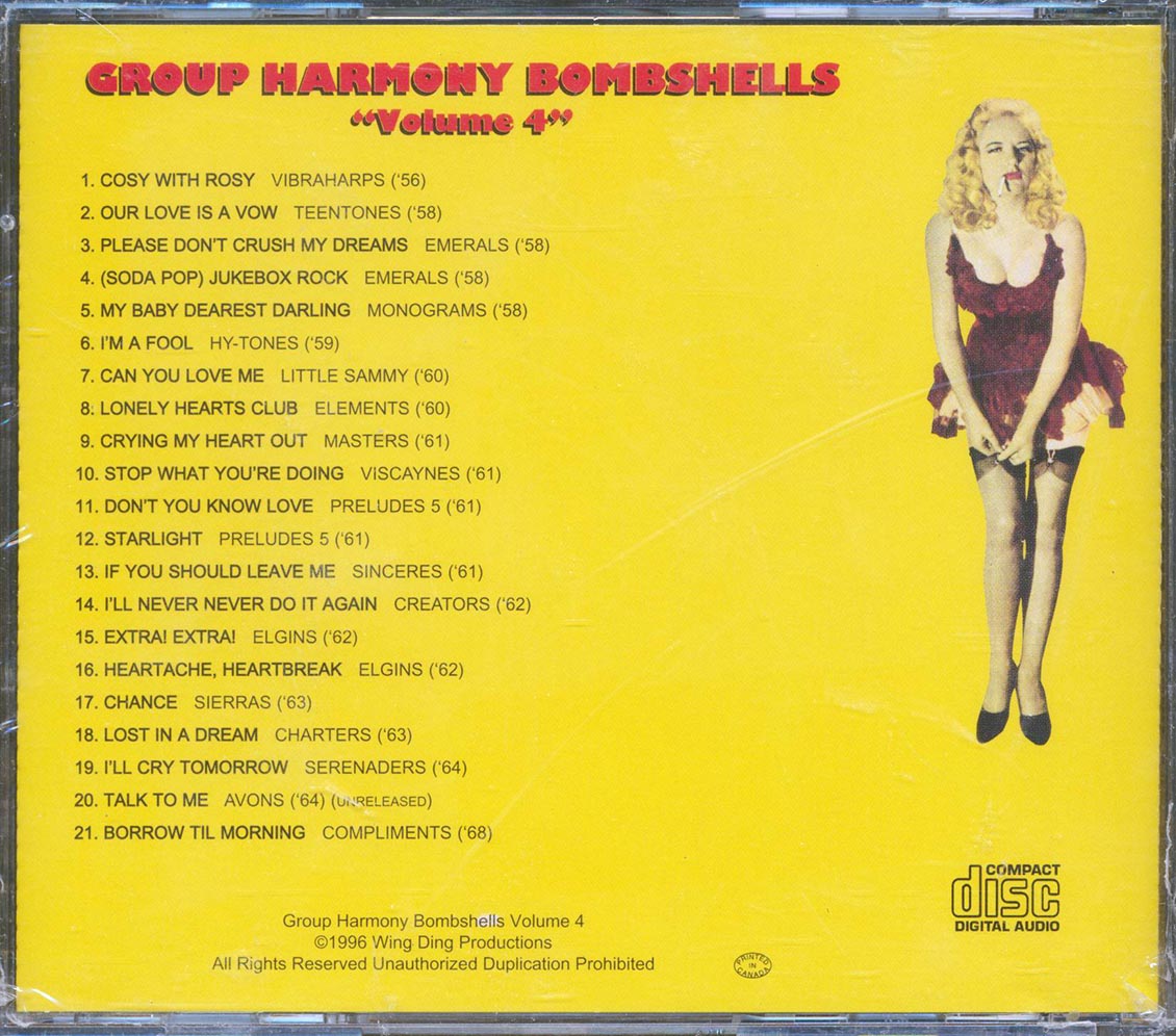 The Vibraharps, Monograms, The Preludes, Etc. - Group Harmony Bombshells Volume 4 [New CD]