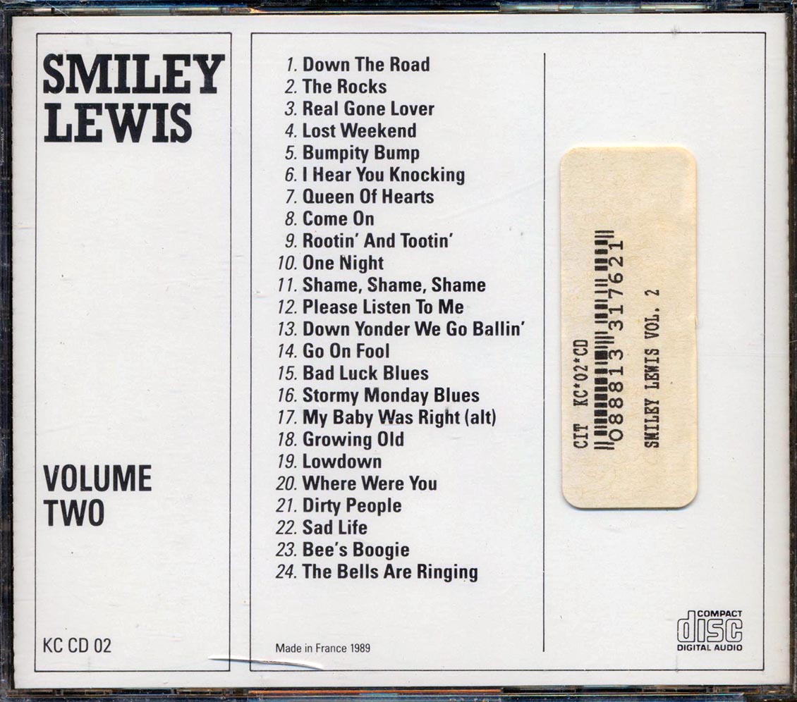 Smiley Lewis - Volume Two (24 tracks) [New CD]