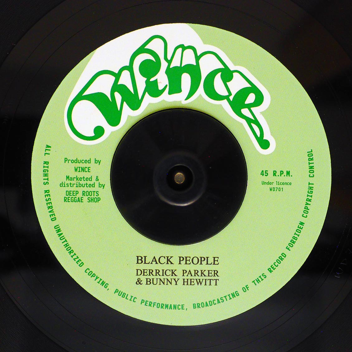 Derrick Parker, Bunny Hewitt - Black People  /  Version [New Vinyl Record 7" Single]