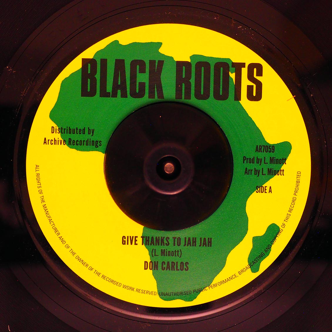 Don Carlos - Give Thanks To Jah Jah  /  Black Roots Players - Give Thanks To Jah Jah Version [New Vinyl Record 7" Single]
