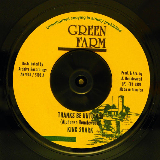 King Shark - Thanks Be Unto HIM  /  Version [New Vinyl Record 7" Single]