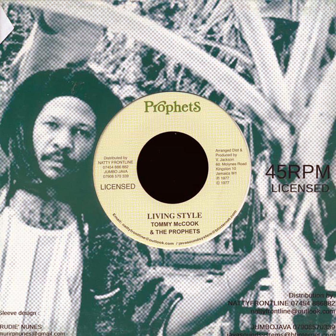 Tommy McCook & The Prophets - Death Trap  /  Tommy McCook & The Prophets - Living Style [New Vinyl 7"]