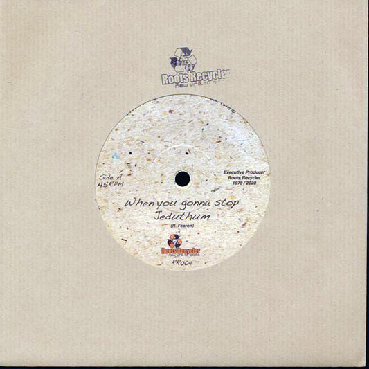 Jeduthum - When You Gonna Stop  /  Jeduthum - Stop Ranking Dub [New Vinyl Record 7" Single]