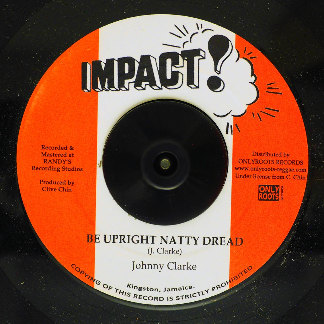 Johnny Clarke - Be Upright Natty Dread  /  The Aggrovators - Upright Version [New Vinyl Record 7" Single]