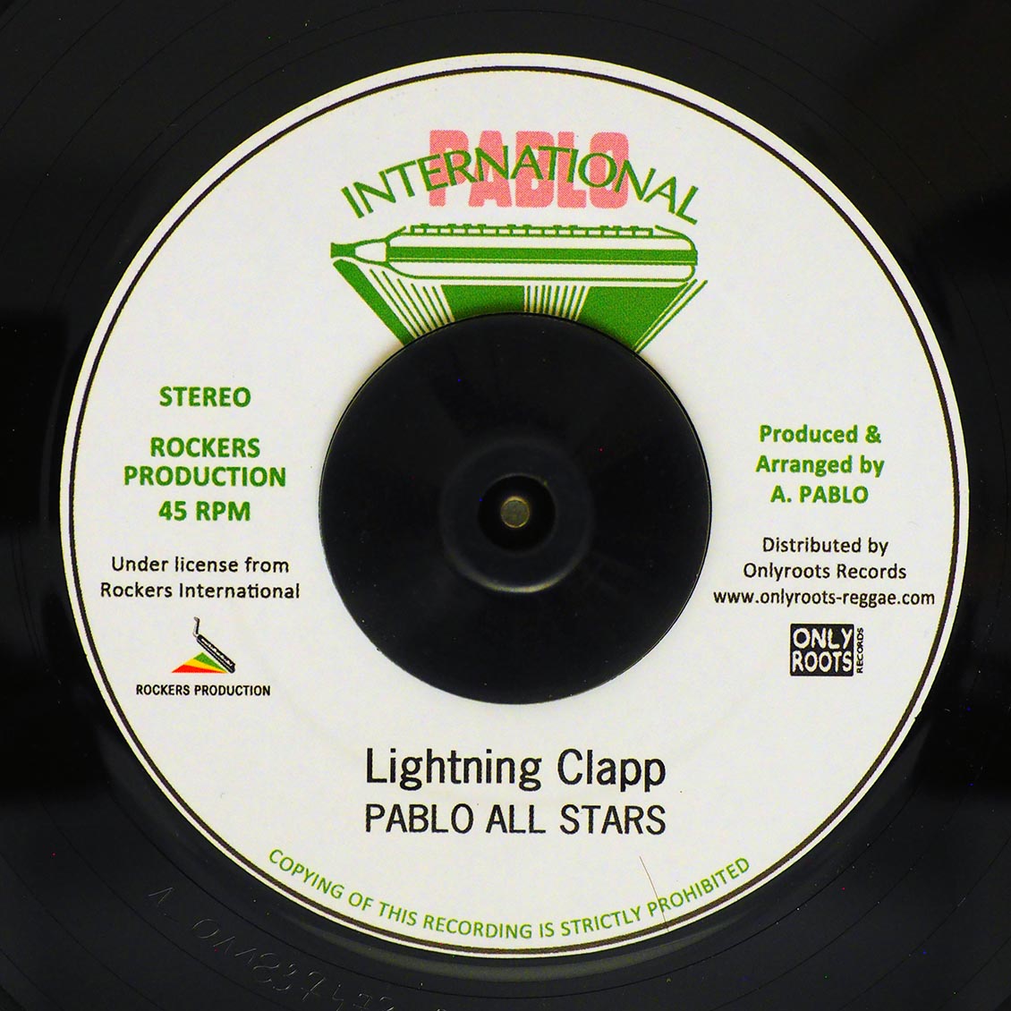 Augustus Pablo - Lightning Clap  /  Augustus Pablo - Thunder Clap [New Vinyl Record 7" Single]