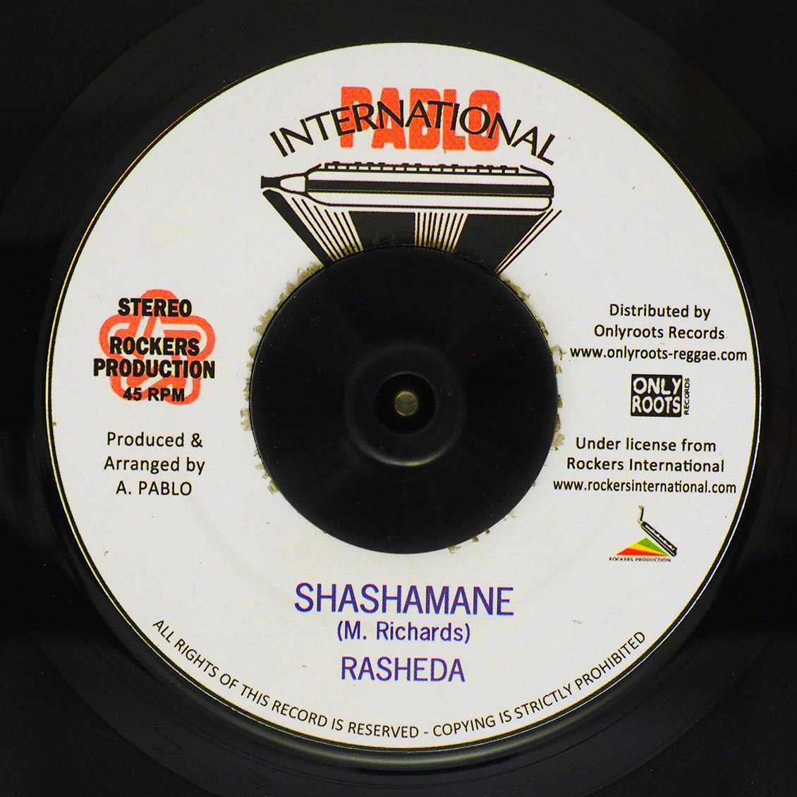 Rasheda - Shashamane  /  Augustus Pablo - Version [New Vinyl Record 7" Single]