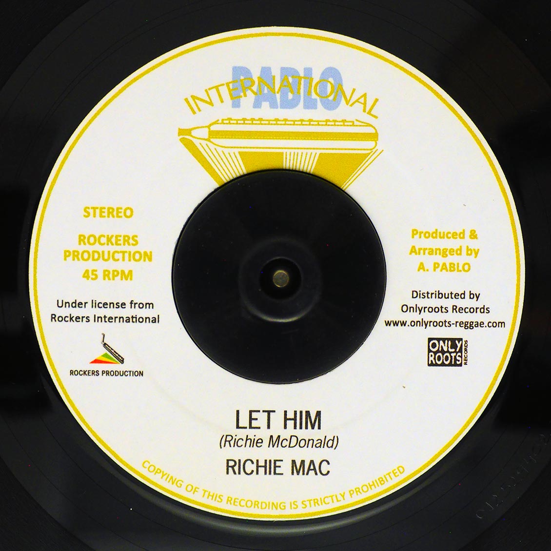 Richie Mac - Let Him  /  Augustus Pablo - Lversion [New Vinyl Record 7" Single]