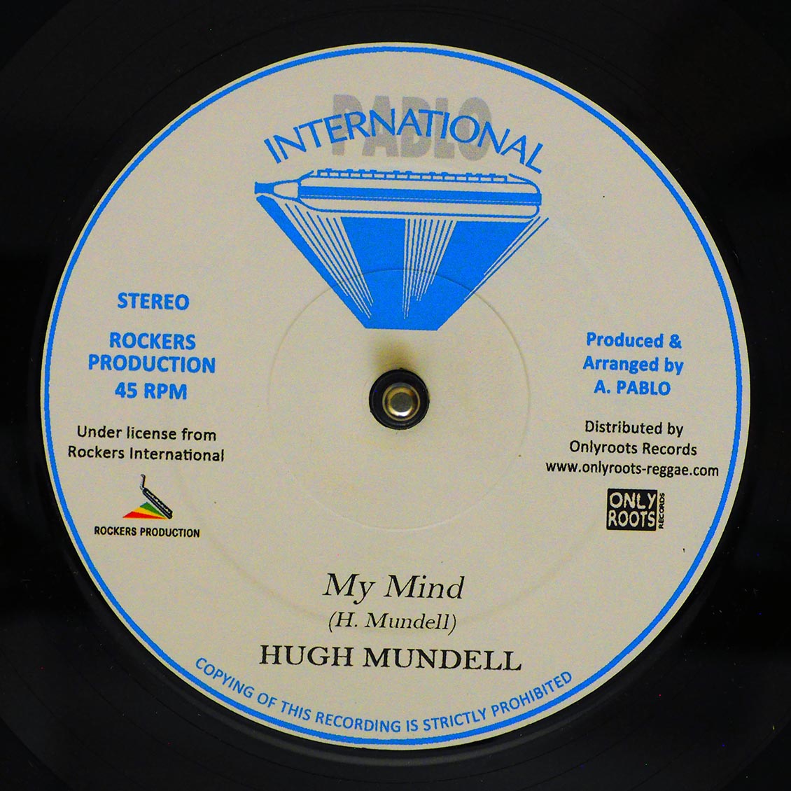 Hugh Mundell - My Mind  /  Rockers All Stars - Version [New Vinyl Record 7" Single]