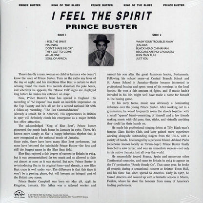 Prince Buster - I Feel The Spirit (ltd. ed.) (blue vinyl) [New Vinyl LP]