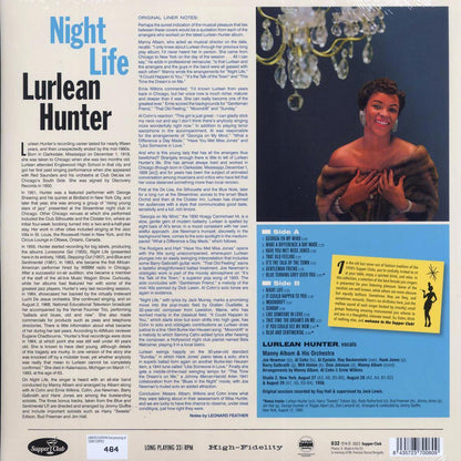 Lurlean Hunter - Night Life (+3 bonus tracks) (ltd. ed.) (180g) [New Vinyl LP]