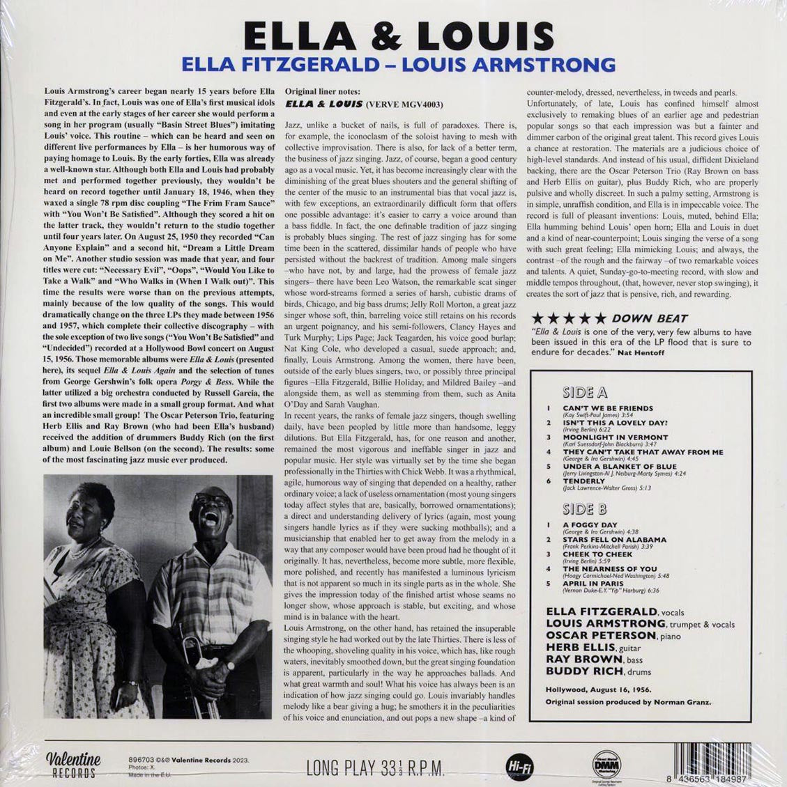 Ella Fitzgerald, Louis Armstrong - Ella And Louis (mono) (180g) [New Vinyl LP]