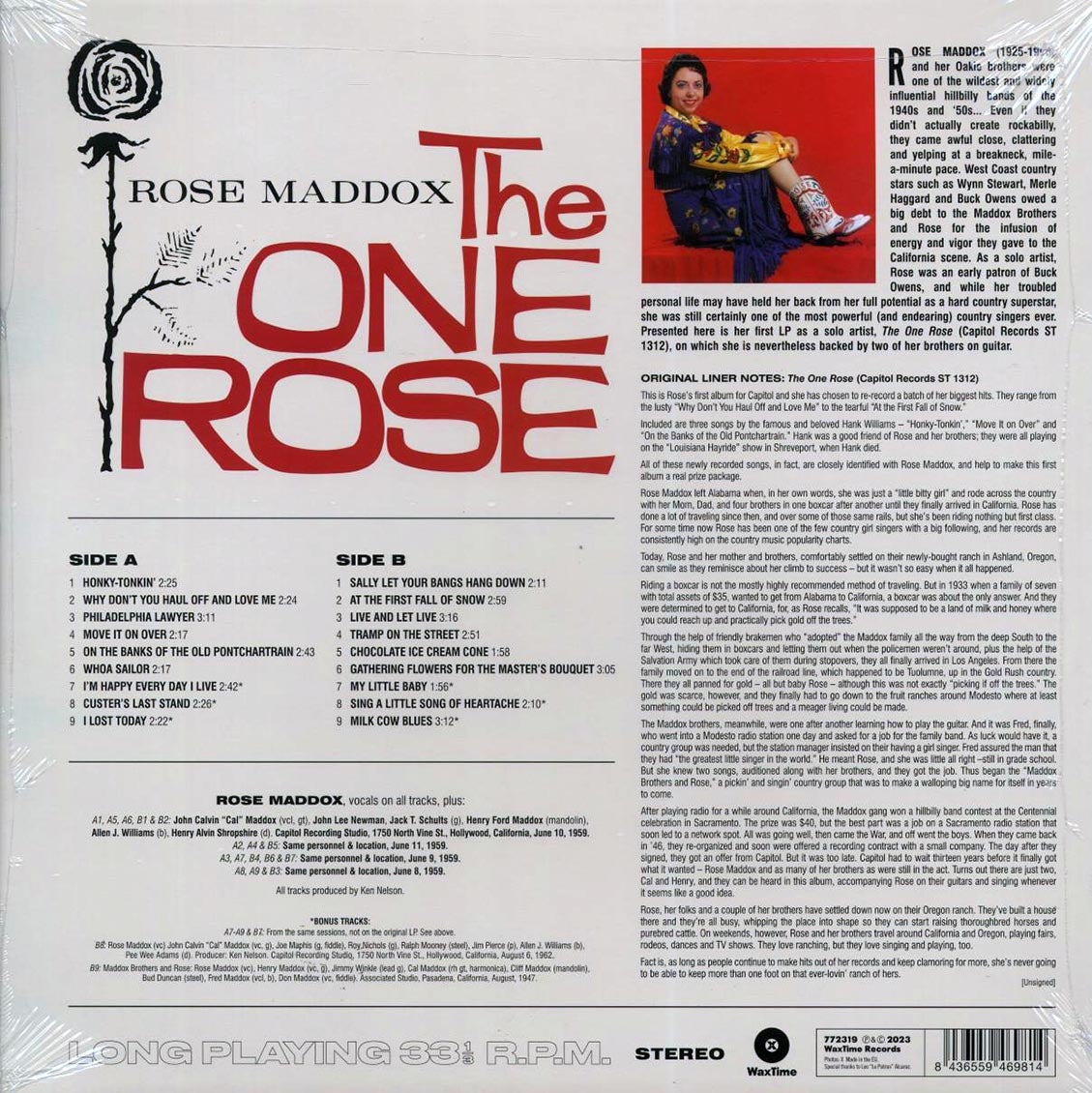 Rose Maddox - The One Rose (+6 bonus tracks) (ltd. ed.) (180g) [New Vinyl LP]
