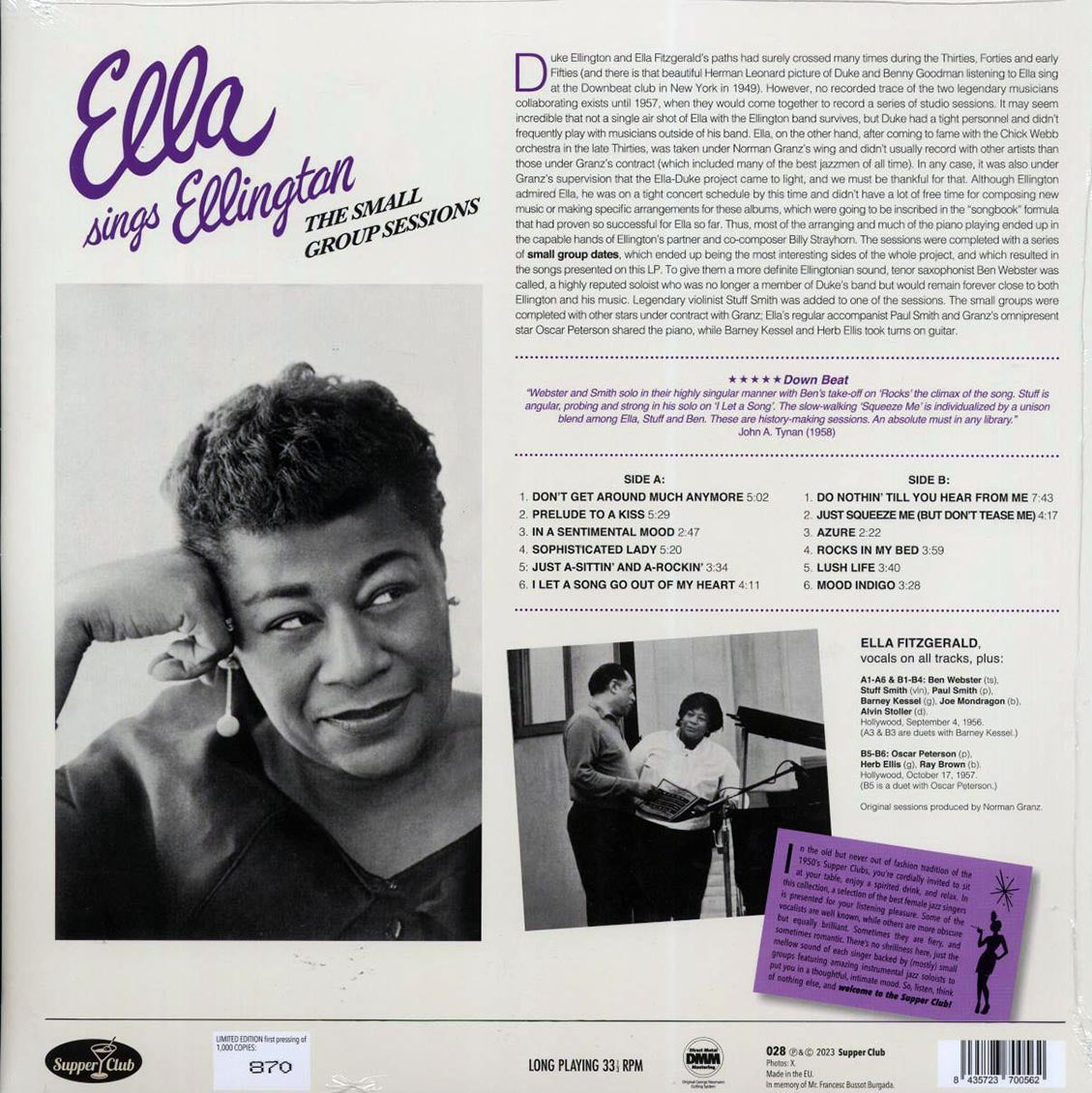 Ella Fitzgerald - Ella Sings Ellington (180g) [New Vinyl LP]