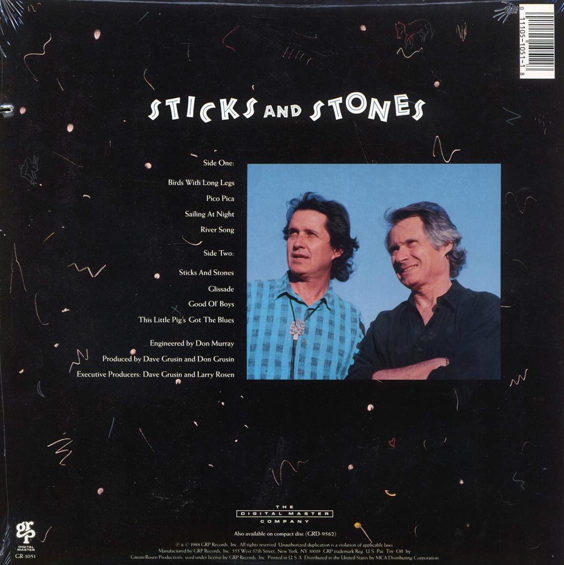 Dave Grusin, Don Grusin - Sticks And Stones (1988 ORIGINAL PRESS) (orig. press) [New Vinyl LP]
