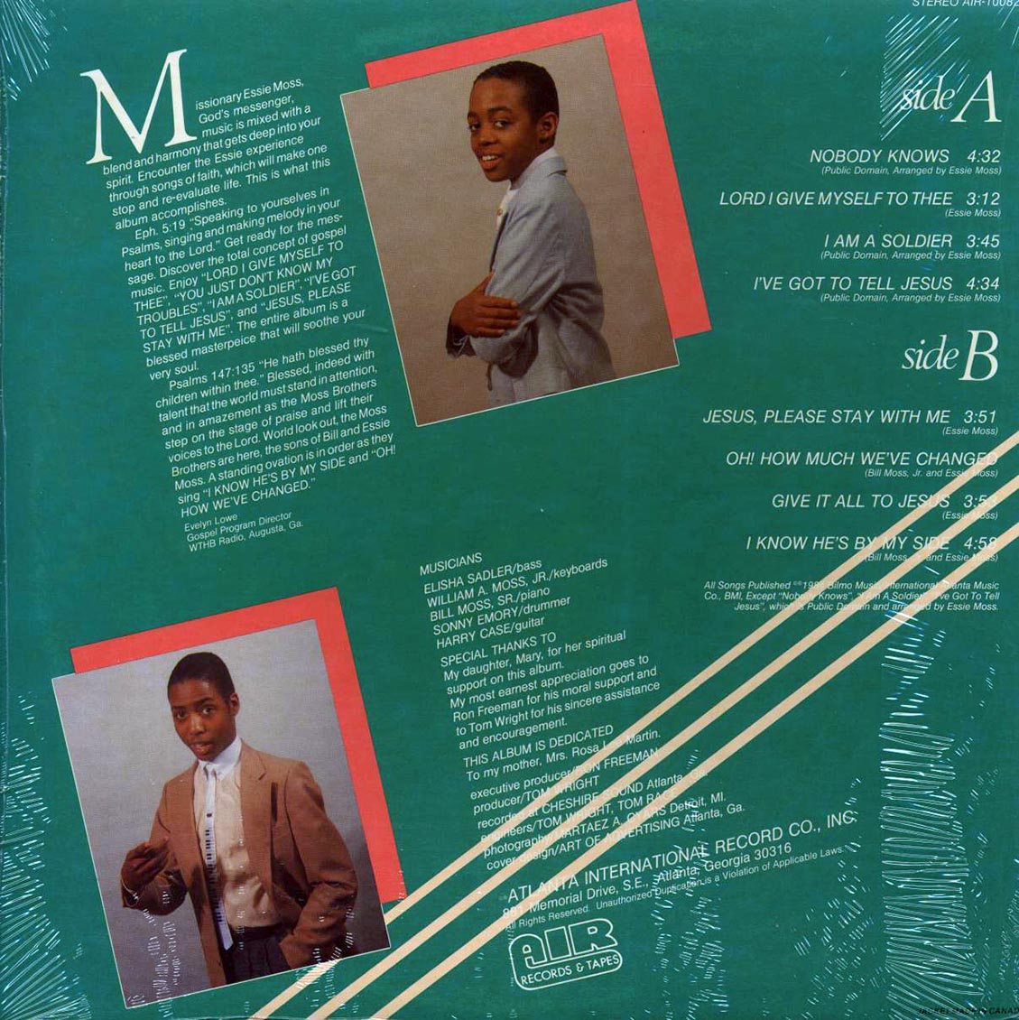 Missionary Essie Moss & The Moss Brothers - Nobody Knows (1984 ORIGINAL PRESS) (orig. press) [New Vinyl LP]