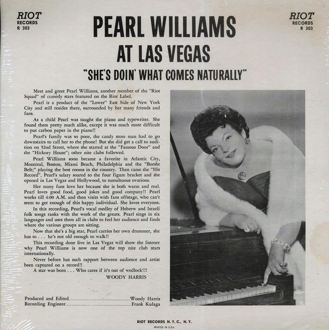 Pearl Williams - At Las Vegas (1963 ORIGINAL PRESS) (orig. press) [New Vinyl LP]