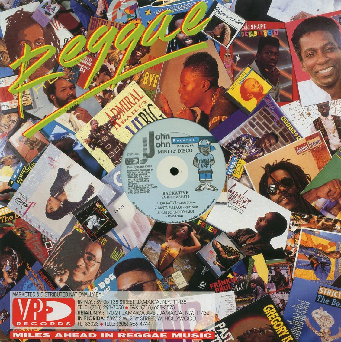 Louie Culture, Beenie Man, Original African, Gold Dust, Round Head - Backative (1993 ORIGINAL PRESS) (orig. press) [New Vinyl Record LP]