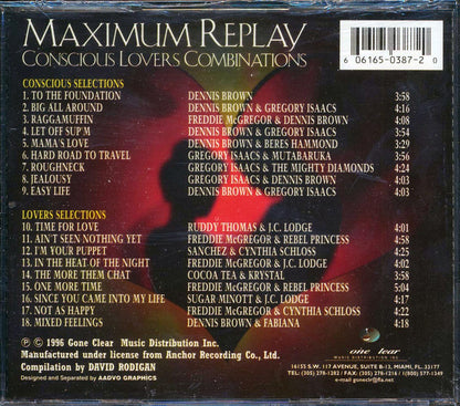 Cocoa Tea, Gregory Isaacs, Dennis Brown, Freddie McGregor, Etc. - Maximum Replay Conscious Lovers Combinations [New CD]