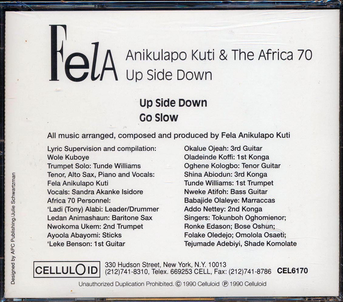 Fela Kuti, Afrika 70 - Up Side Down [New CD]